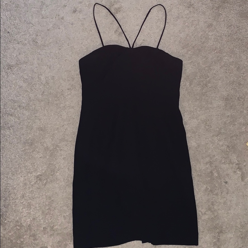 Ann Taylor Loft black halter cocktail dress (4P)